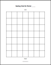 Free blank printable classroom seating chart. Vertical chart for one class. Teachers just click and print.