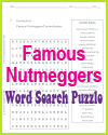 Famous Nutmeggers Word Search
