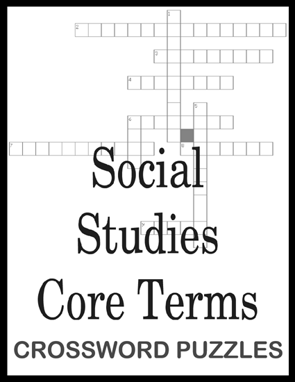 Social Studies Core Terms Crossword Puzzles - Free to print (PDF files).