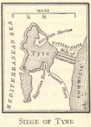 Map of the siege of Tyre.