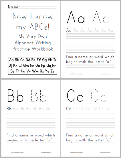 ABC: Alphabet Workbook for Kids - Free to print (PDF file).