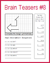 Brain Teasers Worksheet with Answers for Kids VIII