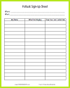 free printable sign up sheets for everything student handouts