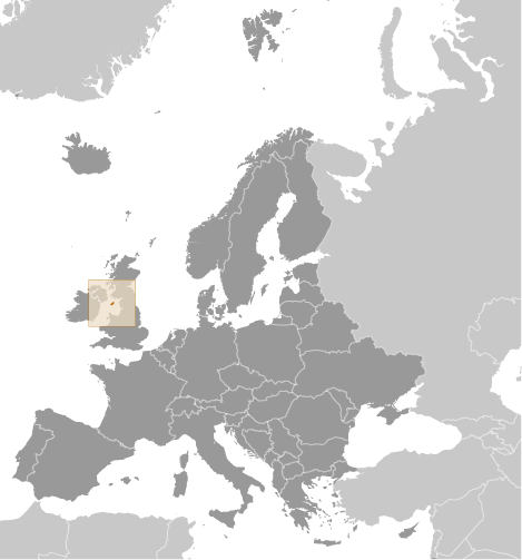 Isle of Man - Mannin - Global Position Map