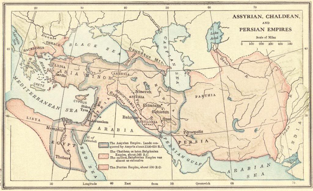 Ancient Assyrian, Chaldean, and Persian Empires, 1100-500 BCE - Interactive Map Quiz