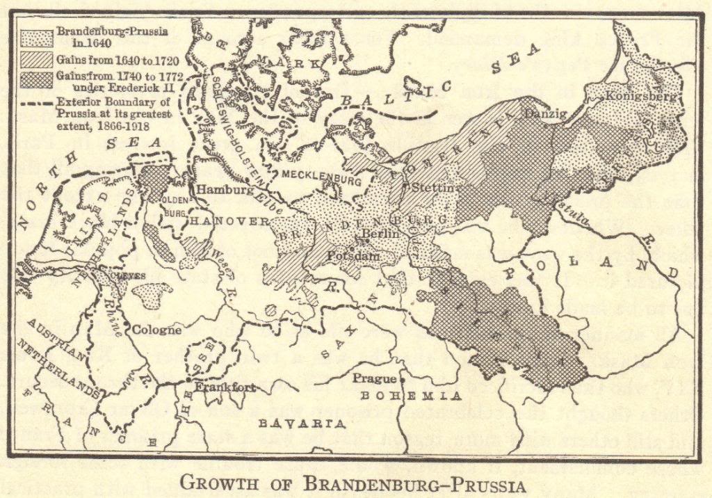 Map of the growth of Brandenburg-Prussia, 1640-1918.