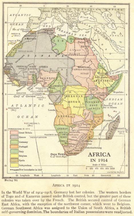 Map of European Imperialism in Africa, 1914 | Student Handouts