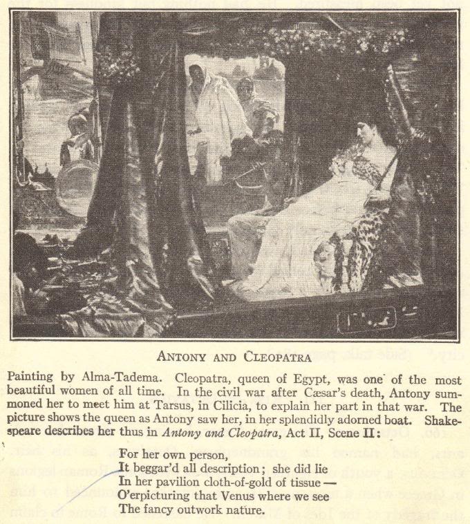 Antony and Cleopatra. Painting by Alma-Tadema.