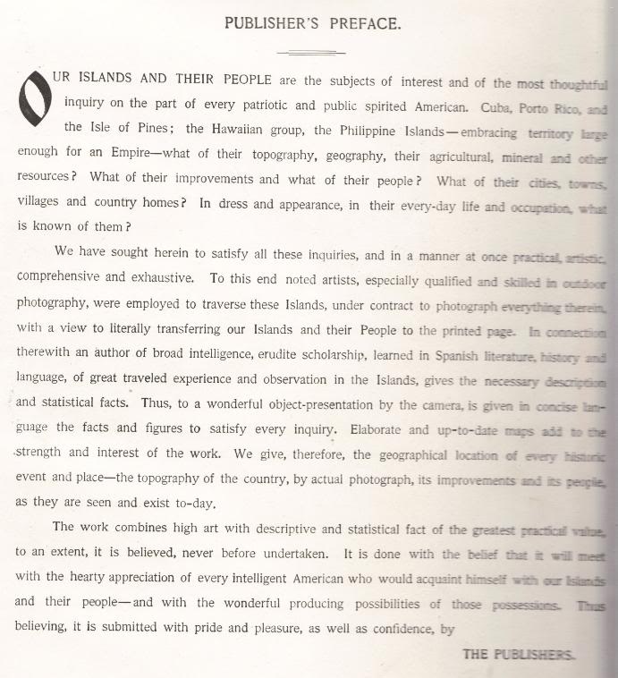 PUBLISHER'S PREFACE Our Islands and Their People 1899