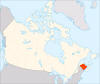 New Brunswick Canada Global Position Map