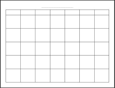 Monthly Calendar Template