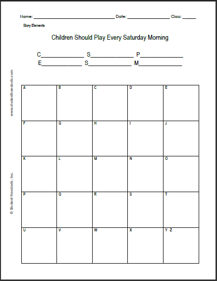 story elements graphic organizer