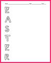 Easter Acrostic Poem Worksheet