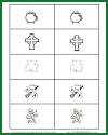 Irish Symbols Memory-style Printable Card Game