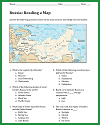 Russia Map Worksheet