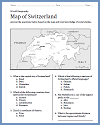 Switzerland Map Worksheet