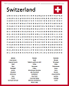 Switzerland Word Search Puzzle