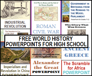 Free World History Powerpoints for High School with Guided Student Notes