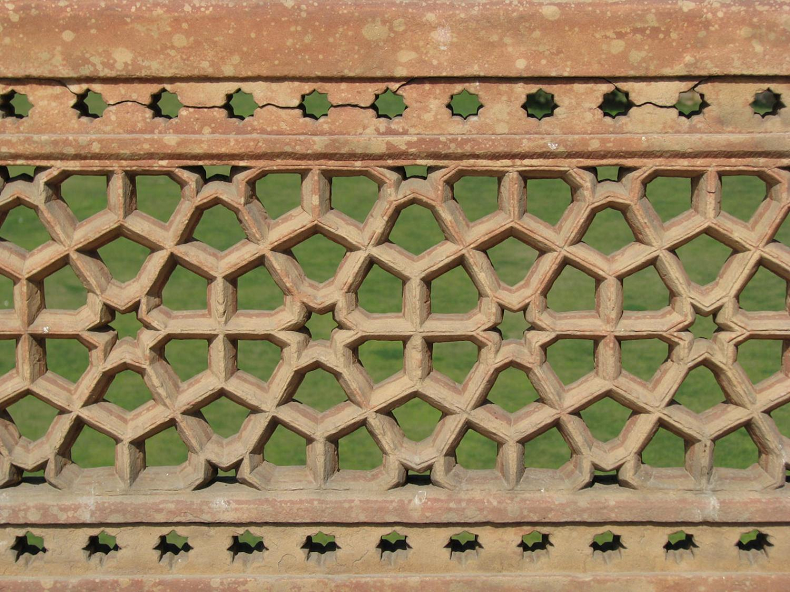 Carvings at Humayun's Tomb in India