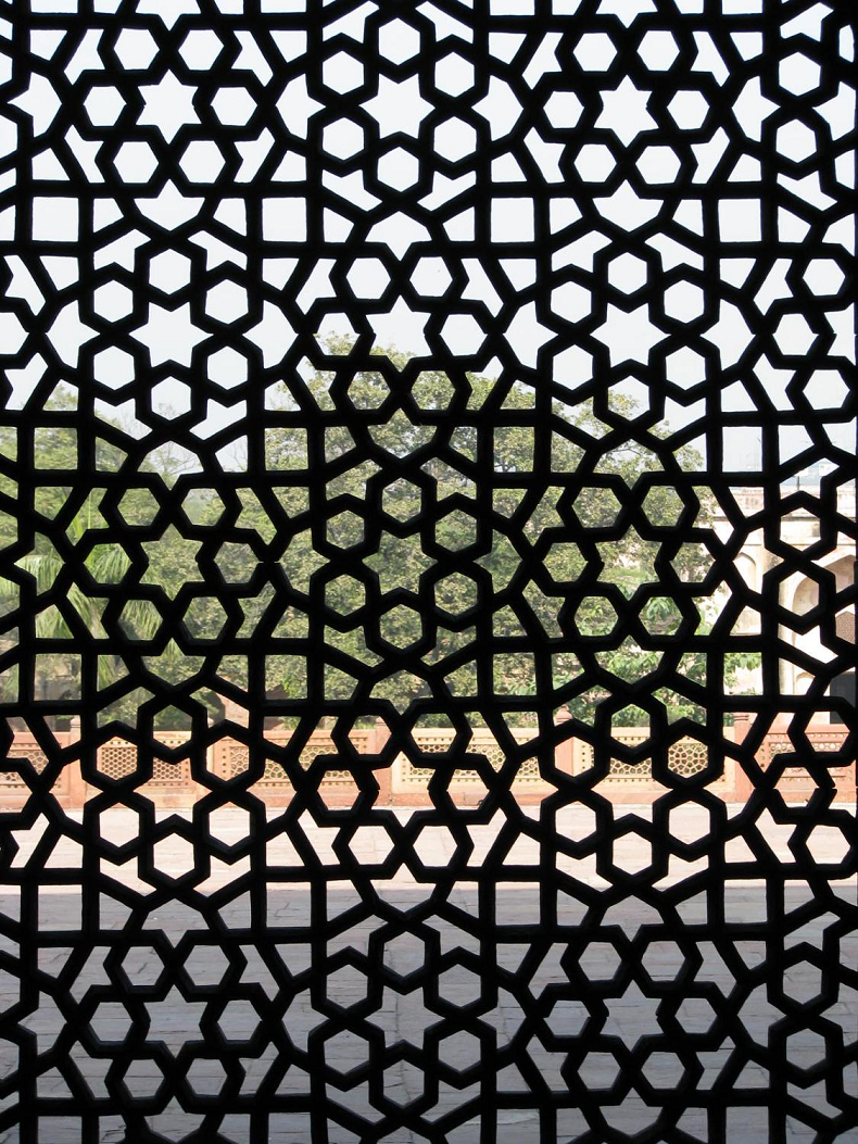 Elaborate Latticework at Humayun's Tomb in India