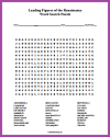 Leading Figures of the Renaissance Word Search