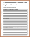 Renaissance Writing Exercises Handout #2