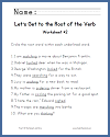 Let's Get to the Root of the Verb Worksheet #2