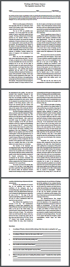 Civil War Worksheet Pdf