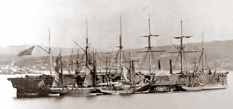 SS Great Eastern Laying Cable in 1866