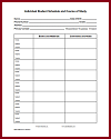 Student Schedule and Course of Study Sheet