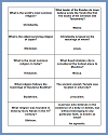 Printable Study Game Question Cards on World Religions