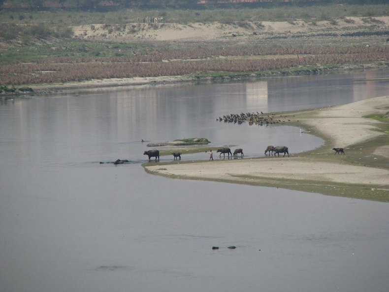 India's Yamuna River from the Taj Mahal