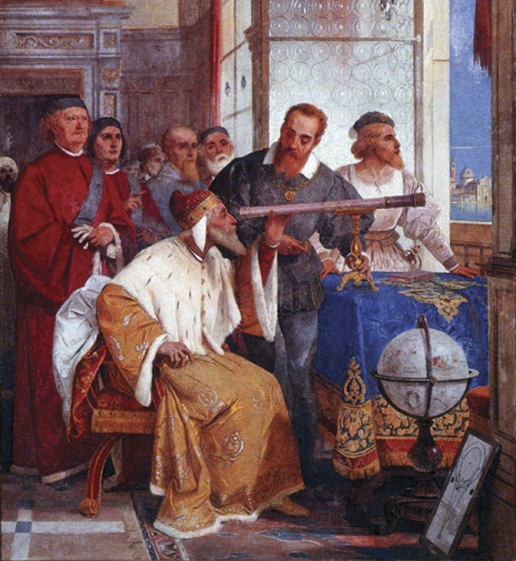 Galileo Galilei Showing the Doge of Venice How to Use the Telescope by Giuseppe Bertini (1858)