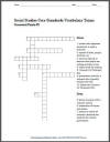 Social Studies Standards Vocabulary Terms - Crossword Puzzle #2