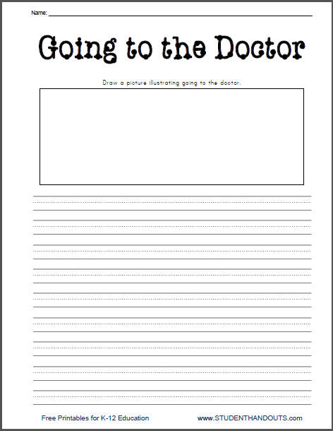 going to the doctor free printable k 2 writing prompt