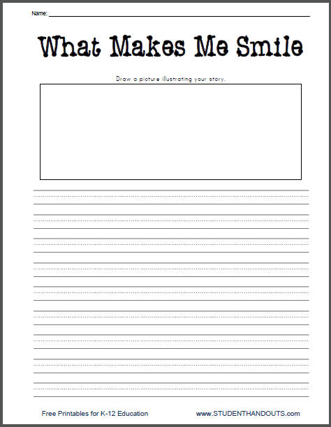 what-makes-me-smile-free-printable-k-2-lined-writing-prompt-worksheet