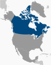 Canada Global Position Map