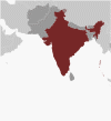 Global Position Map of India
