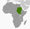 Sudan Global Position Map before the Independence of South Sudan