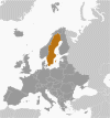 Global Position Map of Sweden