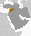 Syria Blank Global Position Map