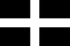 Cornish National Flag - Cornwall - Kernow - Saint Piran's Flag
