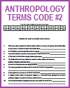 Anthropology Terms Code Puzzle #2