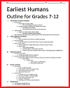 Earliest Humans Printable Outline