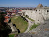 The walls of the fortress above the city of Eger, Hungary.