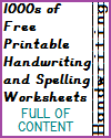 Assortment of Handwriting Worksheets