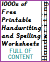 Free Handwriting Practice Worksheets