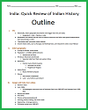 Overview of India's History Outline