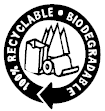 100% Recyclable and Biodegradable Symbol