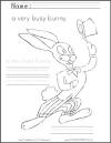 A Very Busy Bunny Coloring Sheet